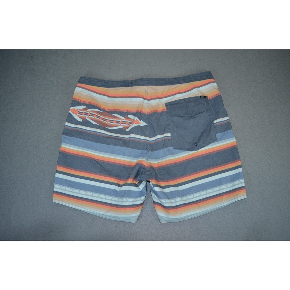 Roark Revival Board Shorts Mens 36 Geometric Surf Trunks Quick Dry Stretch 6" - Picture 9 of 11